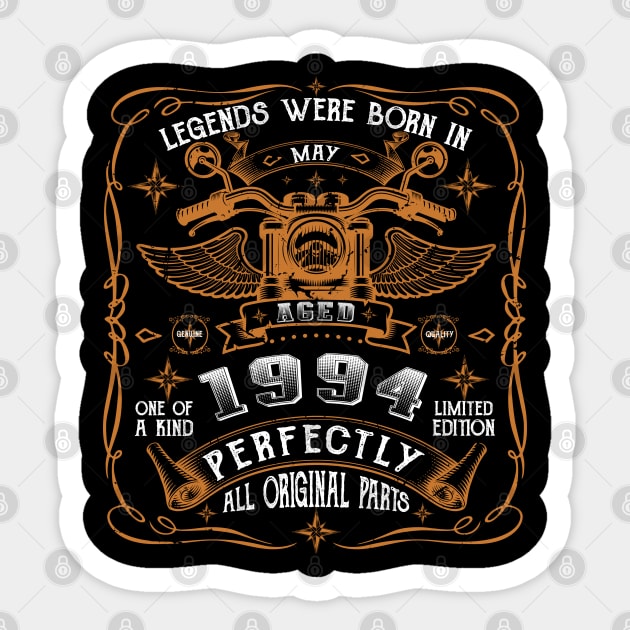 Legends Born In May 1994 27th Birthday Gift Sticker by Cartine